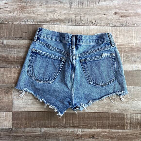 AGOLDE Parker Vintage Cut Off Shorts in Dark Swapmeet Size 24 - Picture 4 of 6